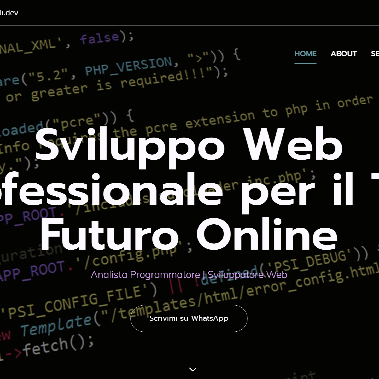 Sito per Emiliano Reali Programmatore, Sviluppatore Web a Roma