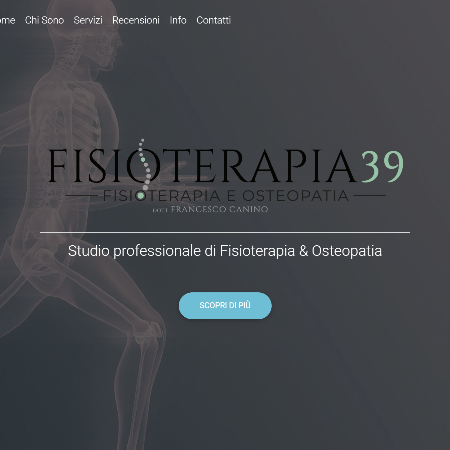 Sito per Fisioterapia 39, Studio di Fisioterapia a Roma